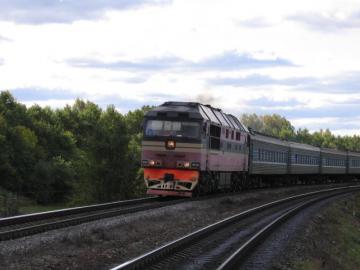 ТЭП70-0543 с поездом, линия Елец - Узловая - Ожерелье